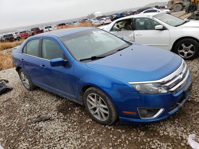 3FAHP0JA2BR256946 - 2011 FORD FUSION SEL BLUE photo 4