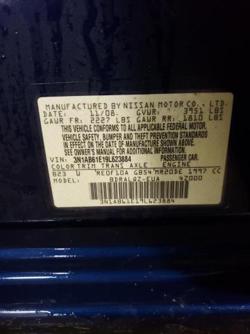 3N1AB61E19L623884 - 2009 NISSAN SENTRA 2.0 BLUE photo 13