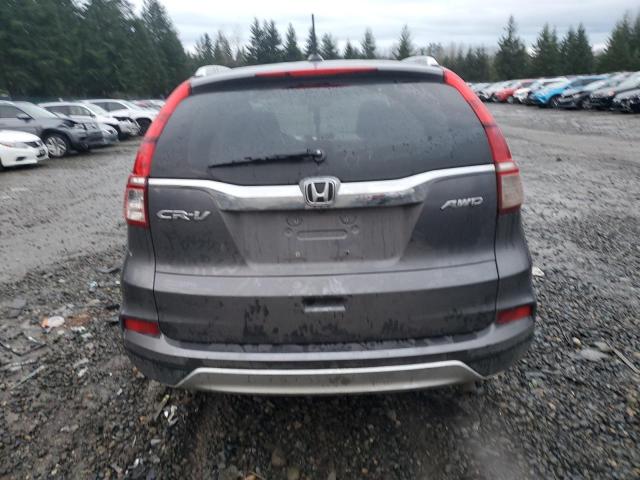 2HKRM4H70FH643111 - 2015 HONDA CR-V EXL GRAY photo 6