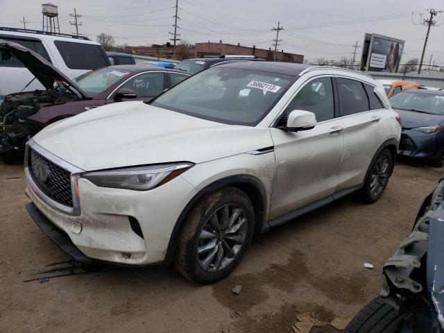 3PCAJ5BB9MF105821 - 2021 INFINITI QX50 LUXE WHITE photo 1