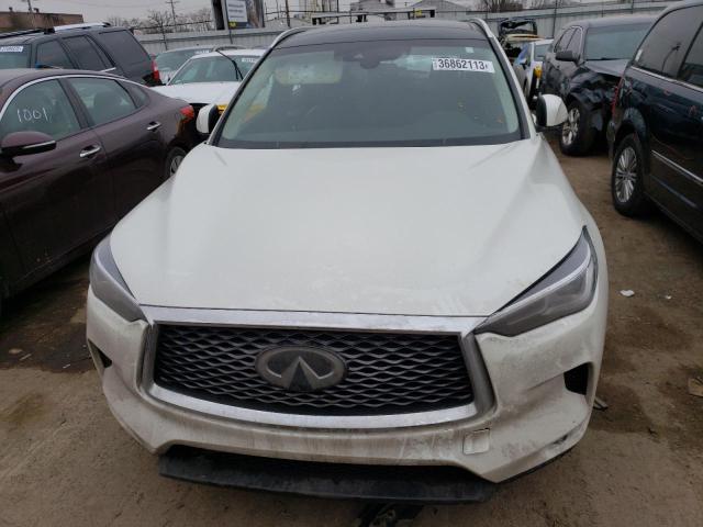 3PCAJ5BB9MF105821 - 2021 INFINITI QX50 LUXE WHITE photo 5