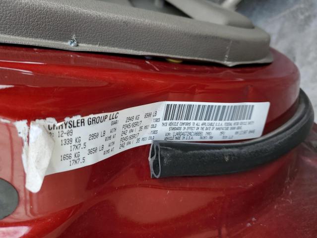 1J4RG4GT2AC106891 - 2010 JEEP COMMANDER SPORT ბურგუნდია ფოტო 12