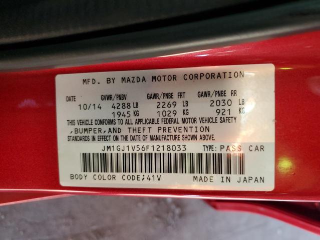 JM1GJ1V56F1218033 - 2015 MAZDA 6 TOURING RED photo 13