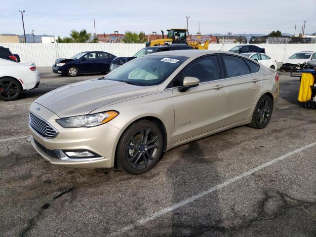 3FA6P0LU3JR248240 - 2018 FORD FUSION SE HYBRID GOLD photo 1