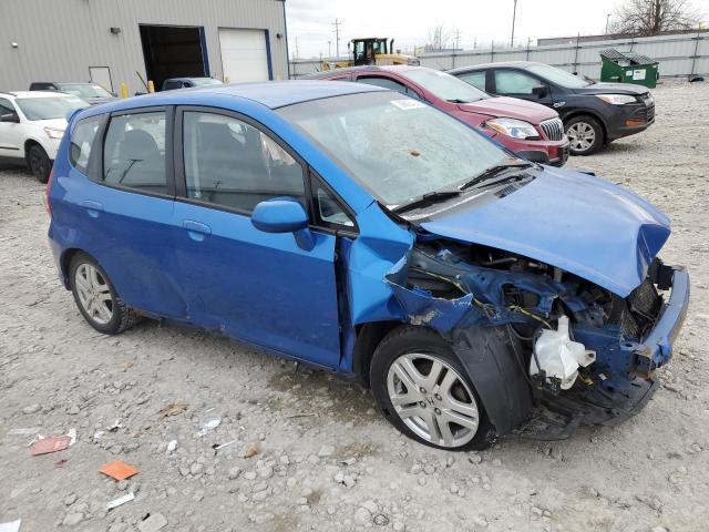 JHMGD38648S027732 - 2008 HONDA FIT SPORT BLUE photo 4