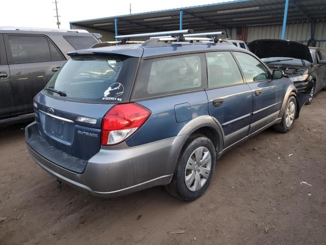 4S4BP60C087359848 - 2008 SUBARU OUTBACK BLUE photo 3