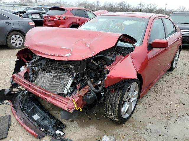 3FAHP0DC1AR414902 - 2010 FORD FUSION SPORT RED photo 1