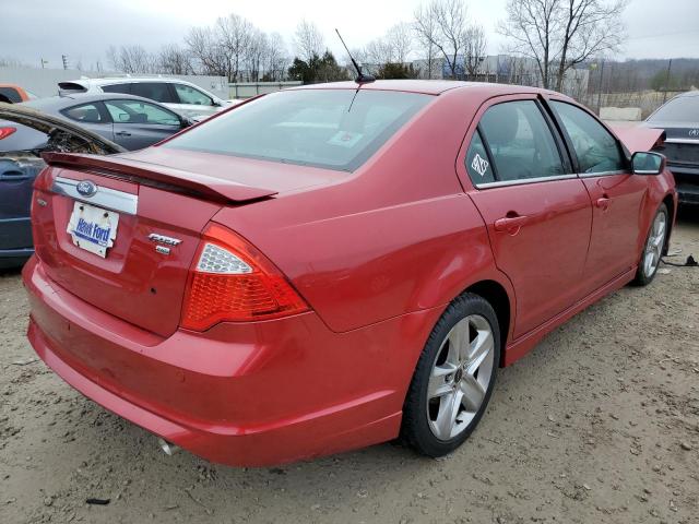 3FAHP0DC1AR414902 - 2010 FORD FUSION SPORT RED photo 3