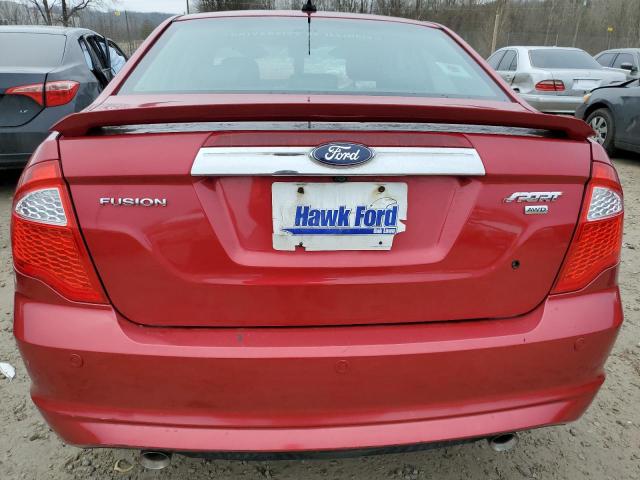 3FAHP0DC1AR414902 - 2010 FORD FUSION SPORT RED photo 6