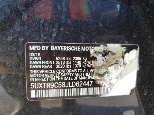 5UXTR9C58JLD62447 - 2018 BMW X3 XDRIVE30I GRAY photo 14