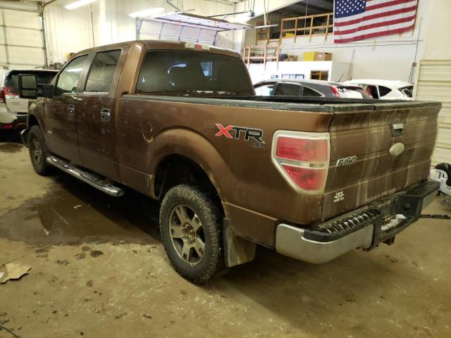 1FTFW1ET5BFB12195 - 2011 FORD F150 SUPERCREW BROWN photo 2
