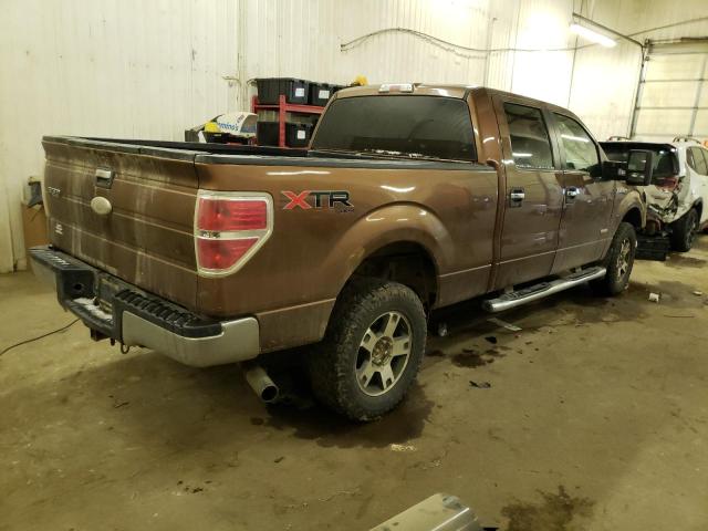 1FTFW1ET5BFB12195 - 2011 FORD F150 SUPERCREW BROWN photo 3