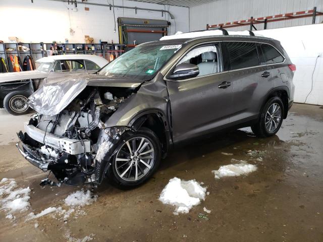 5TDJZRFH4KS623164 - 2019 TOYOTA HIGHLANDER SE GRAY photo 1