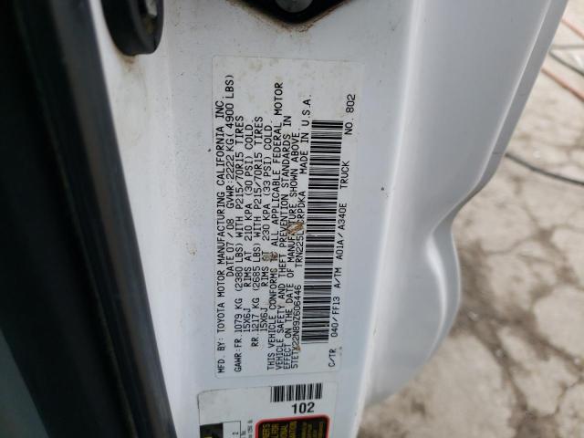 5TETX22N89Z606446 - 2009 TOYOTA TACOMA ACCESS CAB Ақ фото 13