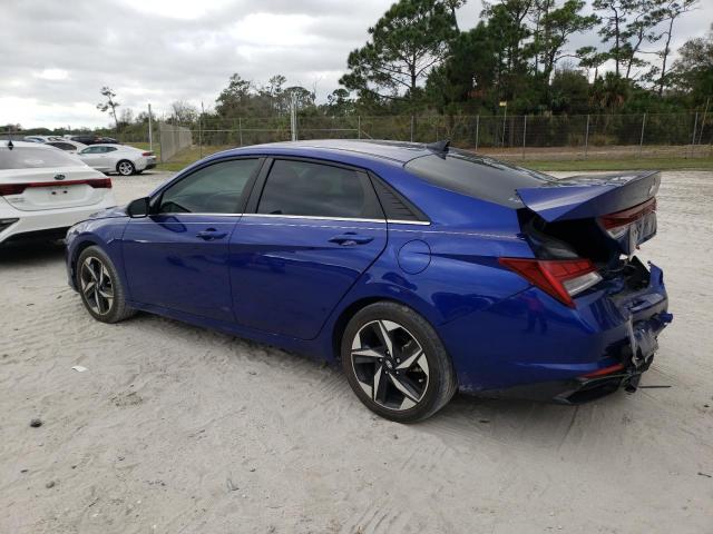 KMHLN4AG3NU341874 - 2022 HYUNDAI ELANTRA SEL BLUE photo 2