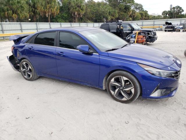 KMHLN4AG3NU341874 - 2022 HYUNDAI ELANTRA SEL BLUE photo 4