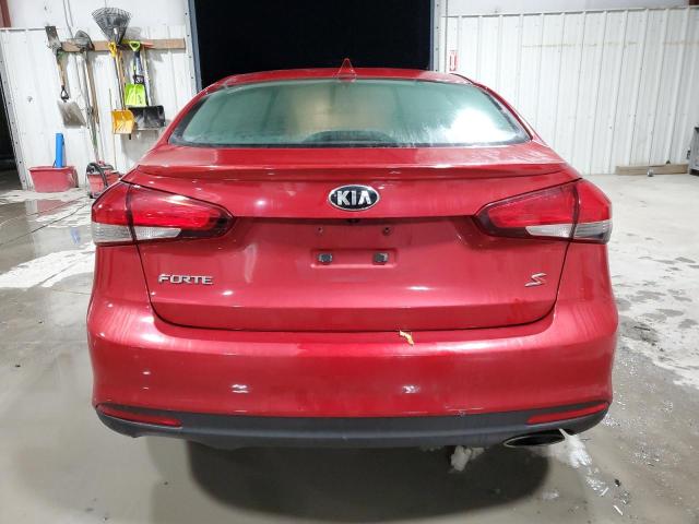 3KPFL4A70HE057743 - 2017 KIA FORTE LX BURGUNDY photo 6