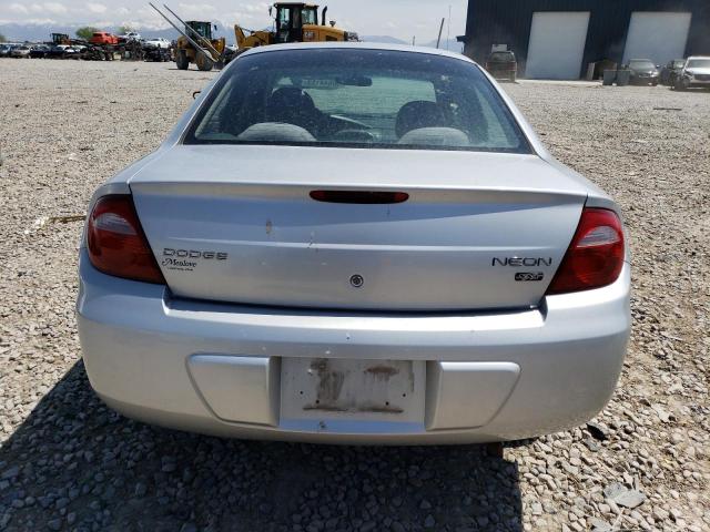 1B3ES56C85D208952 - 2005 DODGE NEON SXT SILVER photo 6