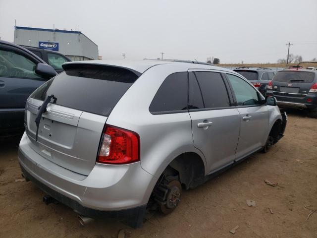 2FMDK3JC3DBC73021 - 2013 FORD EDGE SEL SILVER photo 3