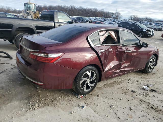 1HGCR2F36GA239073 - 2016 HONDA ACCORD LX MAROON photo 3