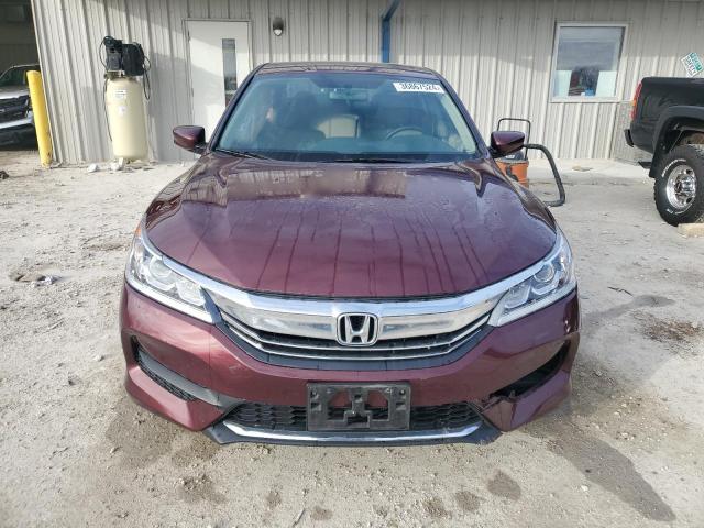 1HGCR2F36GA239073 - 2016 HONDA ACCORD LX MAROON photo 5