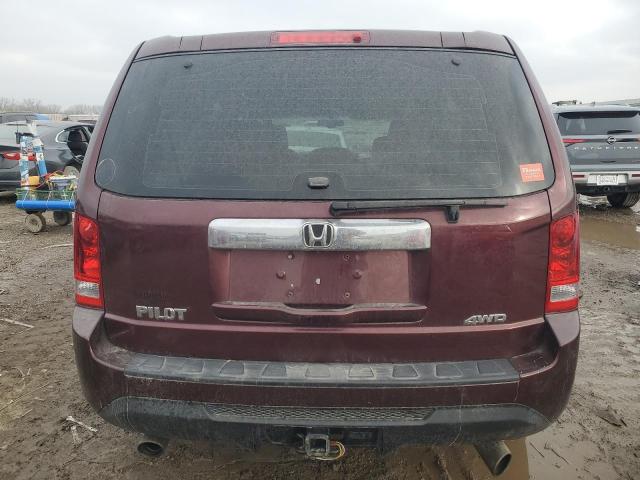 5FNYF4H46DB003783 - 2013 HONDA PILOT EX MAROON photo 6