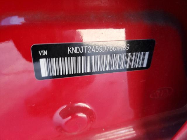 KNDJT2A59D7604189 - 2013 KIA SOUL RED photo 13