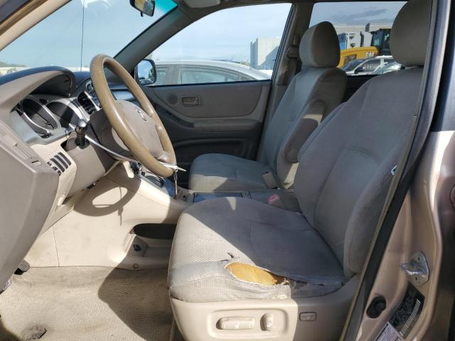 JTEGD21A740098709 - 2004 TOYOTA HIGHLANDER BEIGE photo 7