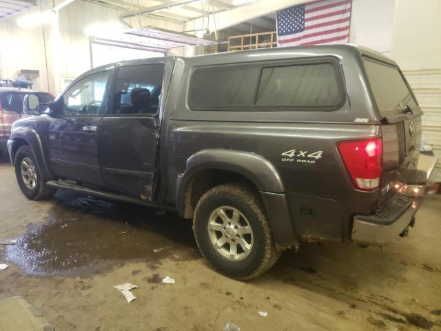 1N6AA07B24N526709 - 2004 NISSAN TITAN XE GRAY photo 2