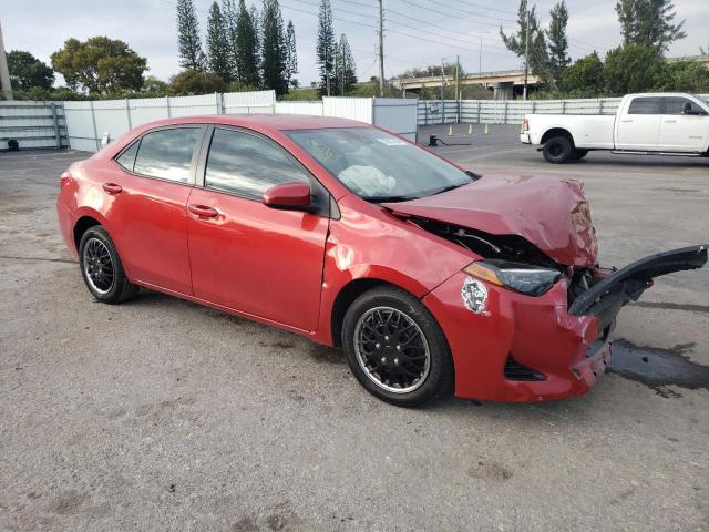 5YFBURHE8JP853139 - 2018 TOYOTA COROLLA L BURGUNDY photo 4