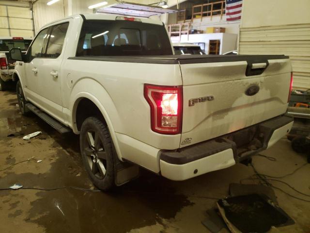 1FTEW1EG0GFD44984 - 2016 FORD F150 SUPERCREW WHITE photo 2