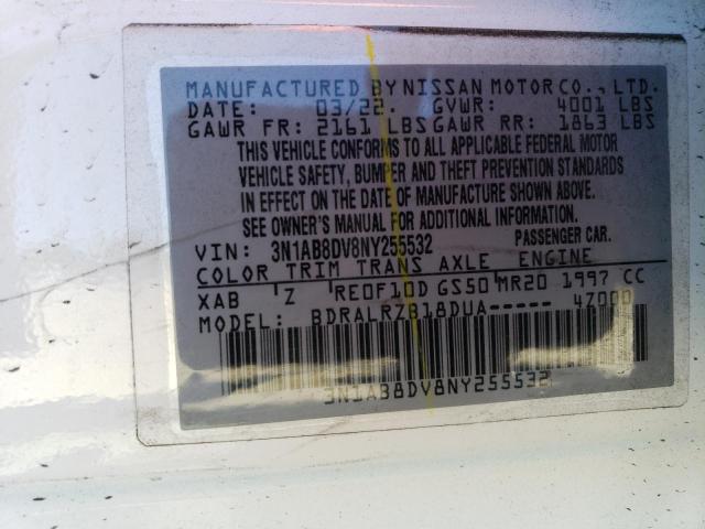 3N1AB8DV8NY255532 - 2022 NISSAN SENTRA SR WHITE photo 13