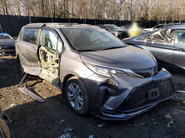 5TDDSKFC3MS003003 - 2021 TOYOTA SIENNA XSE GRAY photo 4