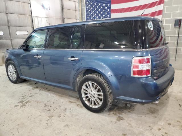 2FMHK6C88JBA03824 - 2018 FORD FLEX SEL BLUE photo 2