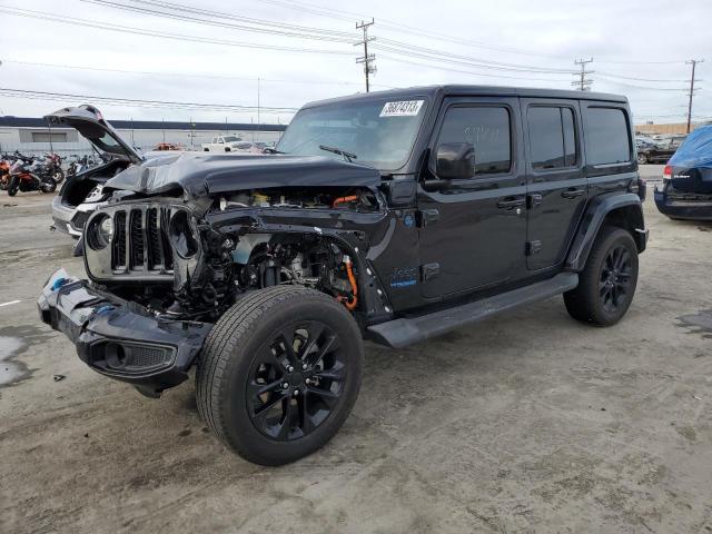 1C4JJXP68MW686134 - 2021 JEEP WRANGLER U SAHARA 4XE BLACK photo 1