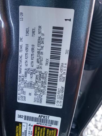 5TFUY5F10MX991415 - 2021 TOYOTA TUNDRA DOUBLE CAB SR/SR5 GRAY photo 13