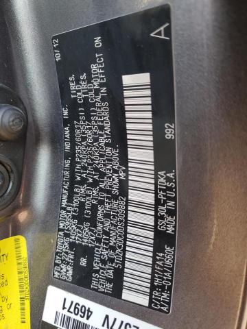 5TDZK3DC0DS309882 - 2013 TOYOTA SIENNA GRAY photo 13