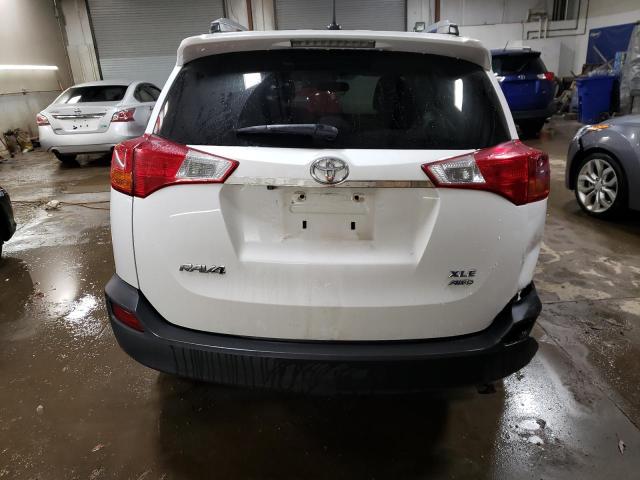 2T3RFREV2DW065643 - 2013 TOYOTA RAV4 XLE WHITE photo 6