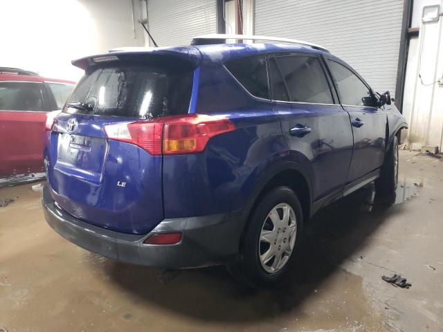 2T3ZFREV6EW085654 - 2014 TOYOTA RAV4 LE BLUE photo 3