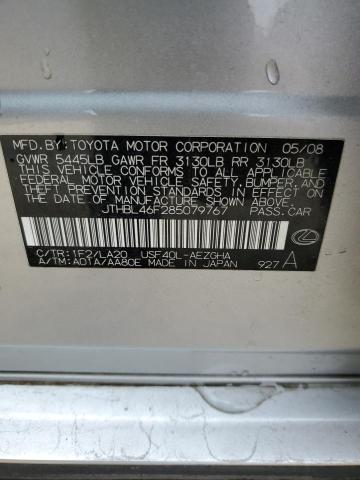 JTHBL46F285079767 - 2008 LEXUS LS 460 SILVER photo 12