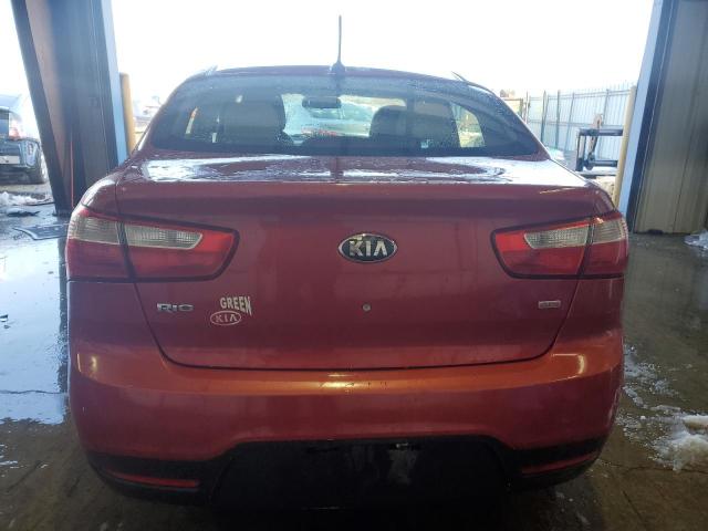 KNADM4A33D6279577 - 2013 KIA RIO LX RED photo 6