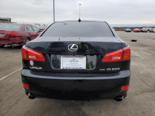 JTHCK262582022621 - 2008 LEXUS IS 250 BLACK photo 6