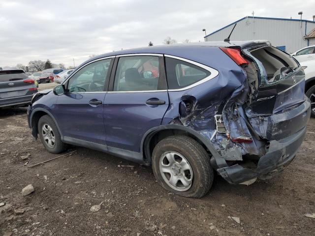 2HKRM4H33DH692782 - 2013 HONDA CR-V LX BLUE photo 2