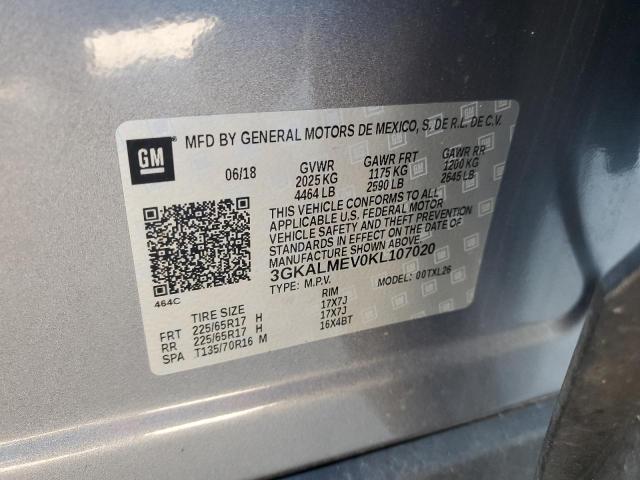 3GKALMEV0KL107020 - 2019 GMC TERRAIN SLE SILVER photo 13