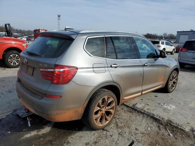 5UXWX9C31H0W69209 - 2017 BMW X3 XDRIVE28I GRAY photo 3