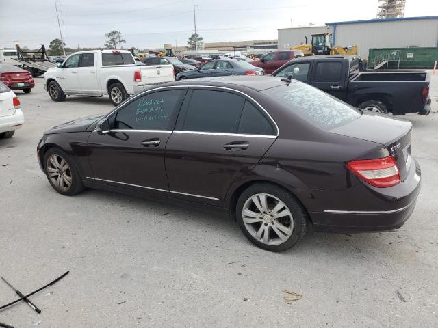 WDDGF5EBXBR133972 - 2011 MERCEDES-BENZ C 300 BURGUNDY photo 2