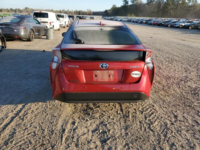 JTDKARFU3J3057958 - 2018 TOYOTA PRIUS RED photo 6