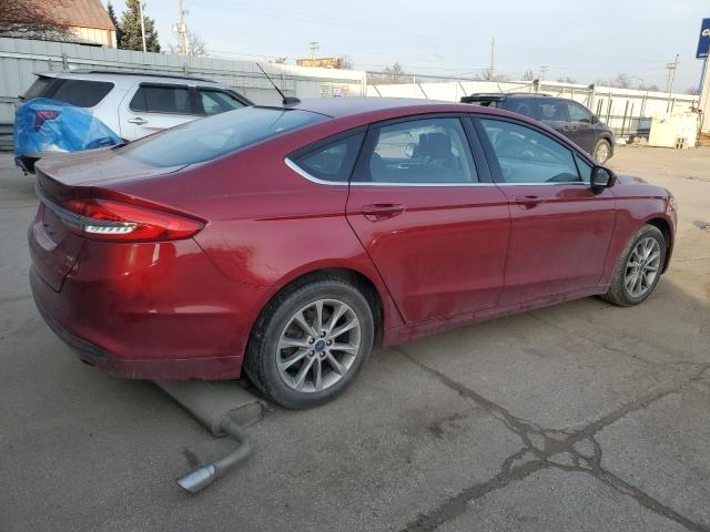 3FA6P0H7XHR334755 - 2017 FORD FUSION SE RED photo 3