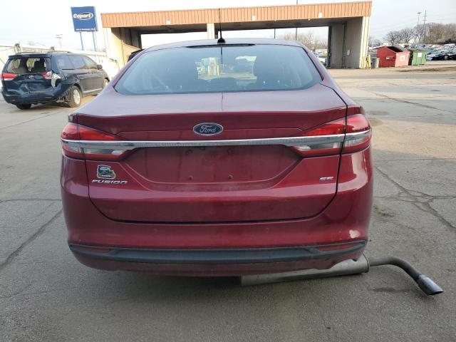 3FA6P0H7XHR334755 - 2017 FORD FUSION SE RED photo 6