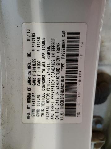 1HGCR3F86DA021650 - 2013 HONDA ACCORD EXL WHITE photo 13